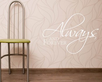Always & Forever Quotes Wall Decal Love Quote Vinyl Art Stickers